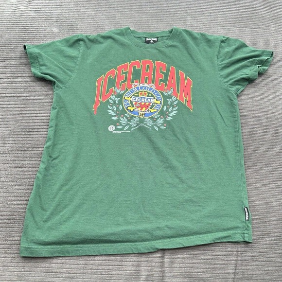 Billionaire Boys Club BBC T-Shirt Men L Large Green Cotton College Logo - Picture 1 of 9